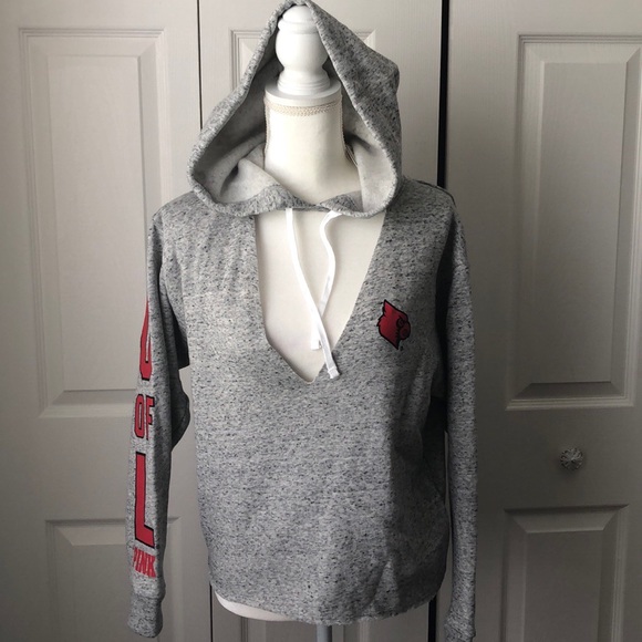 Pink VS Collegiate Louisville Hoodie Sweatshirt - Picture 6 of 7